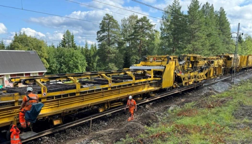 Bild från spårbyte sommaren 2024 Foto: Trafikverket
