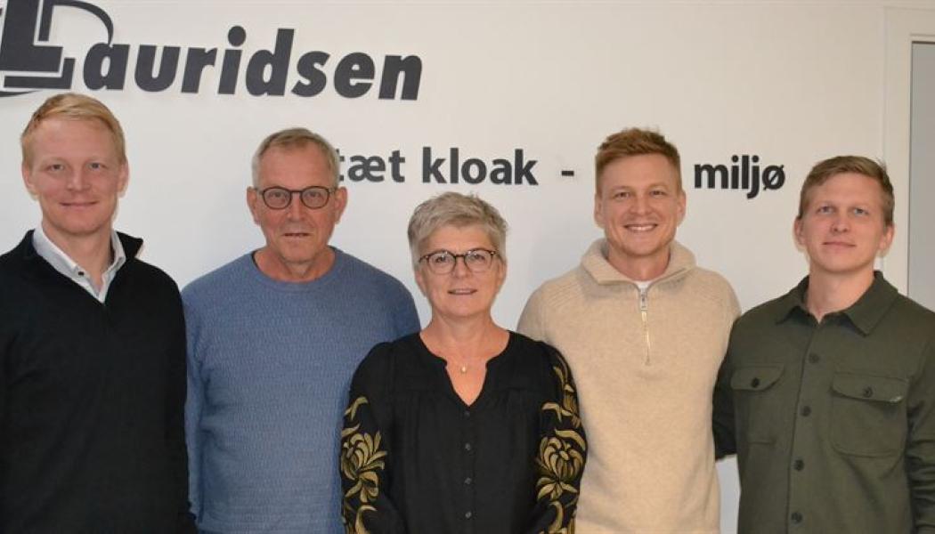 Kim Lauridsen, Niels Arne Lauridsen, Alice Lauridsen, Daniel Lauridsen, Casper Lauridsen. Foto: Uniwater