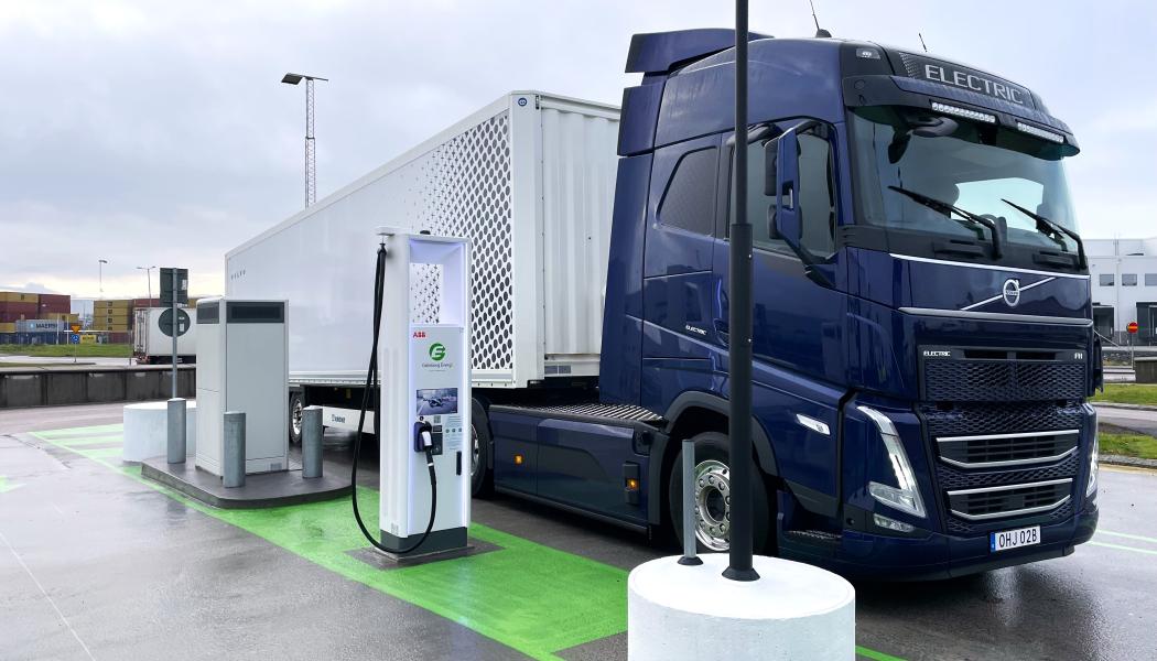 Fyra nya snabbladdare finns på plats vid Port Entry. Foto: Göteborgs Energi