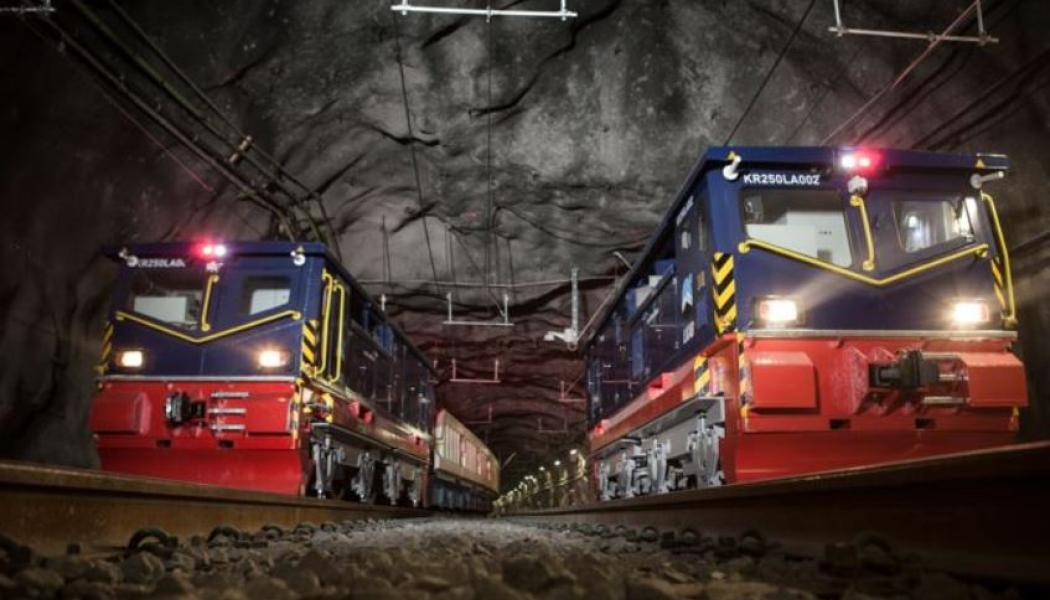 Underjordiskt - Självgående lok i Kiruna. Foto: LKAB