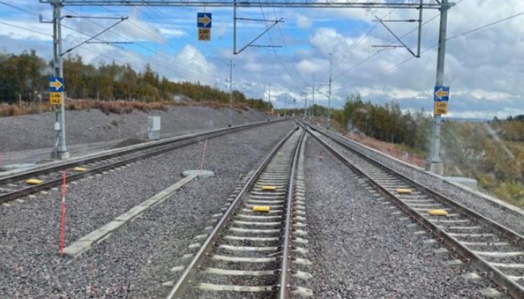 Malmbanan i höjd med Lappberget. Foto: Anna Lindquist, Trafikverket
