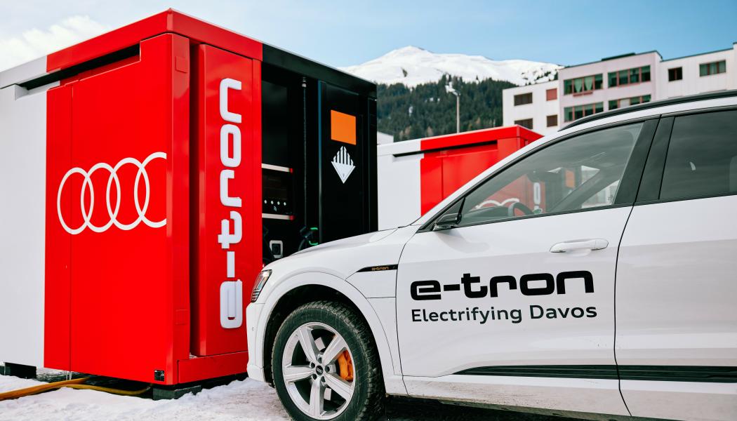 Mobil laddstation planeras i Sveg under sportlovet. Foto: Audi