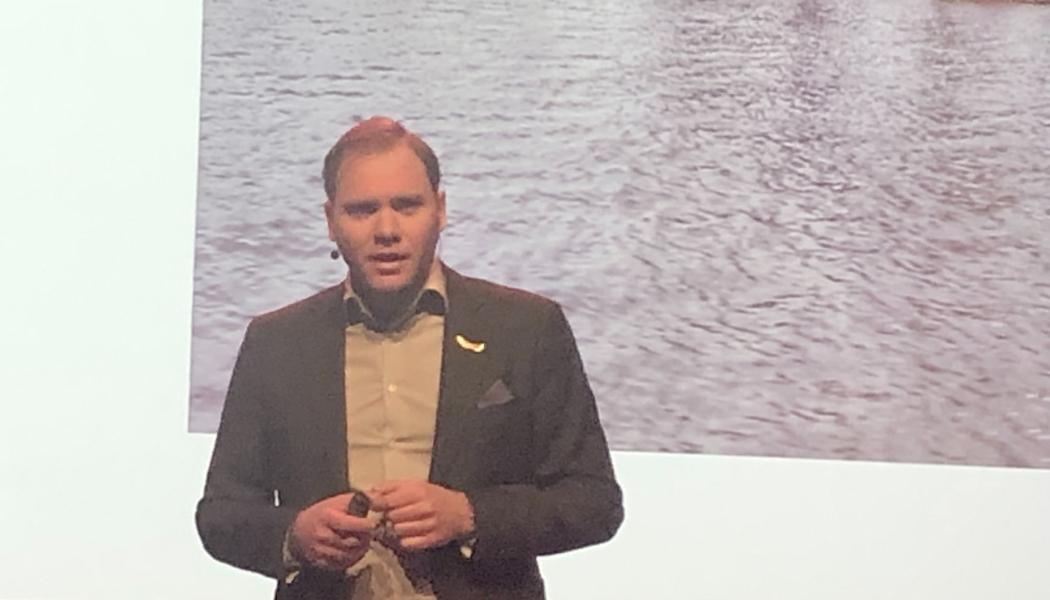 Nils Paul, ansvarig för infrastrukturfrågor vid Svenskt Näringsliv medverkade på Järnvägsforum Norr i Luleå. Foto Anders Carlsson