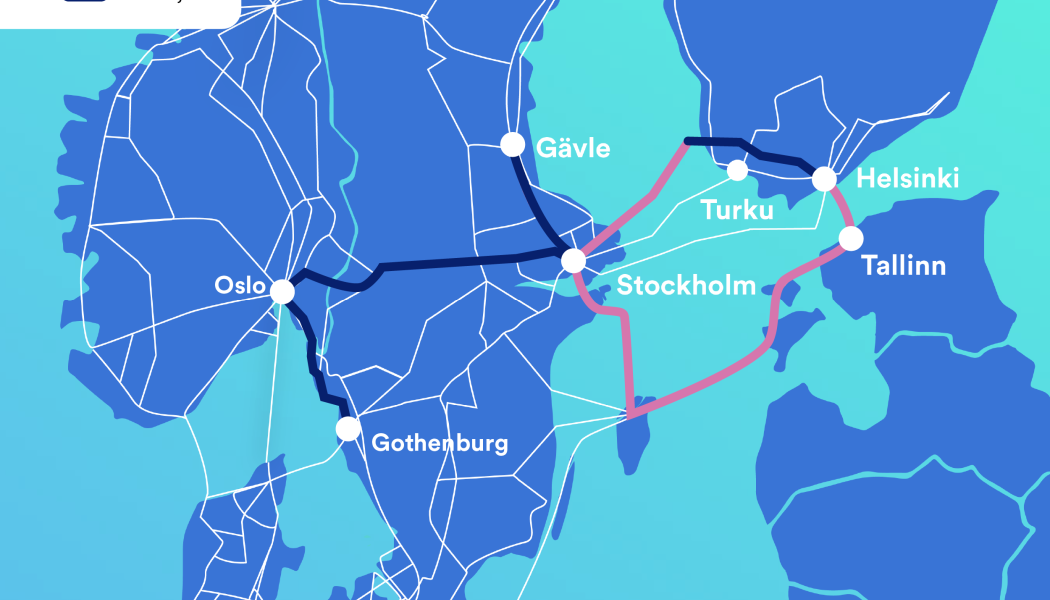 Satsningen omfattar bland annat sträckor mellan Stockholm, Gävle, Göteborg, Oslo och Helsingfors och är en av de största uppgraderingarna av internetinfrastrukturen i Norden någonsin. Bild: GlobalConnect