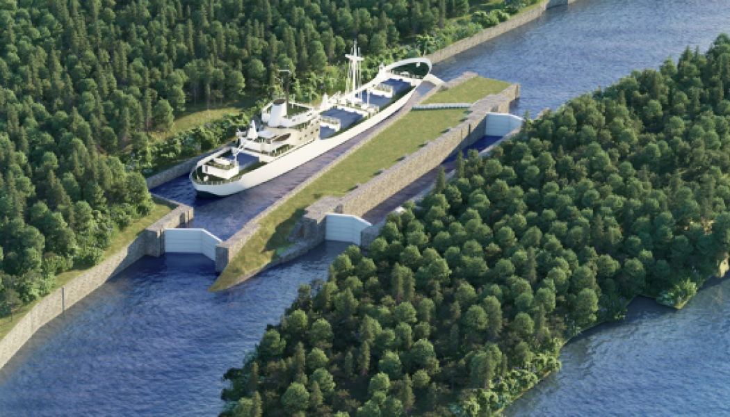 Nya slussar i Trollhätte kanal. Bild: Trafikverket