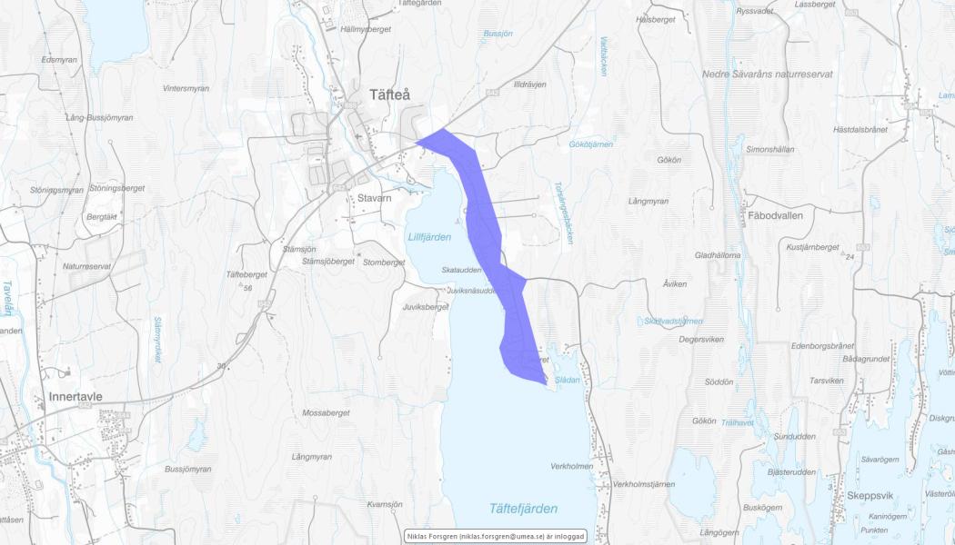 Planområde Skäret. Bild: Umeå kommun