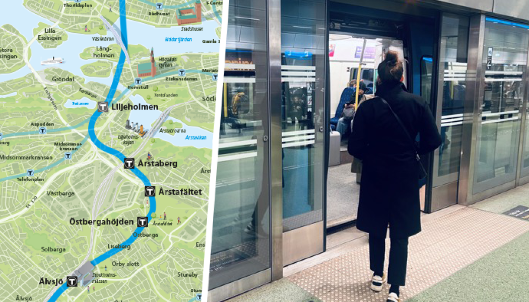Så här ser plattformsdörrarna ut på pendeltågstationen Stockholm Odenplan. Foto: Region Stockholm