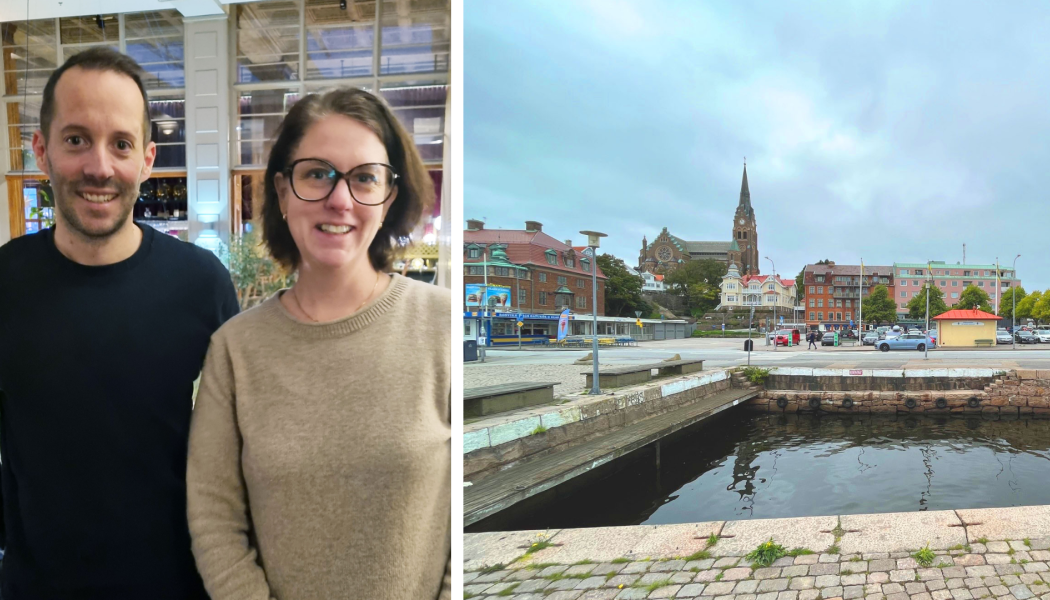 Mikael Niklasson, Projektledare innovativa Energitjänster, hos LEVA i Lysekil och Ellinor Jensen, Hamnchef i Lysekils Kommun. Foto: Innovatum Science Park
