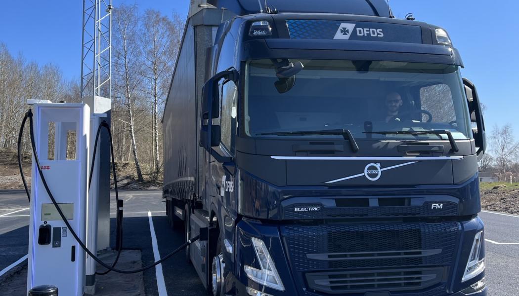 Publika laddstationen för tung fordonsladdning på Gruvgatan i Skövde. Foto: Skövde energi