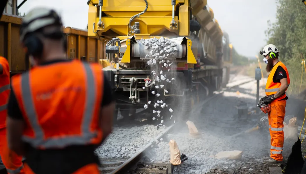 Ballastmatare i Storbritannien. Foto: Railcare 