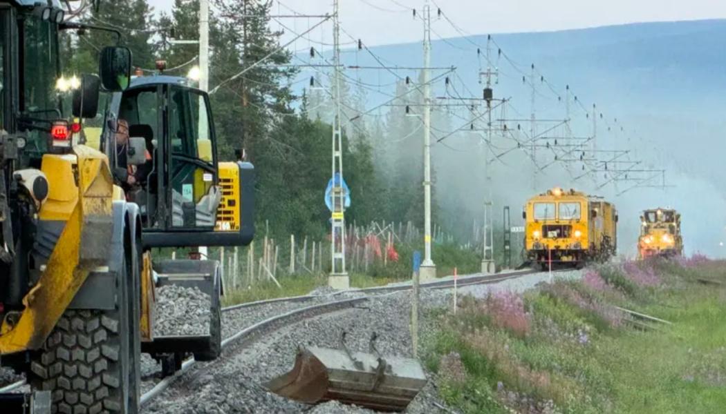 Lyckat spårbyte på Malmbanan. Foto: Trafikverekt