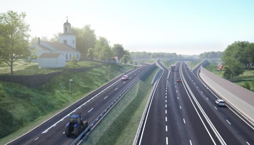 Kontraktssumman för ombyggnaden av E22 uppgår till 745 miljoner kronor. Foto: Peab