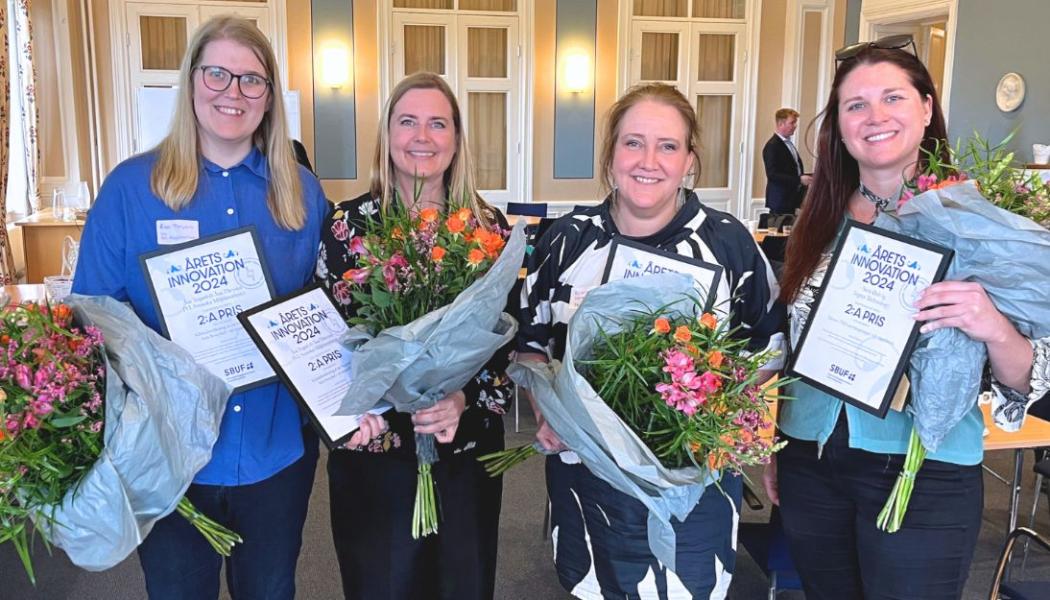 Årets vinnare tar emot pris på eventet Årets innovation. Foto: SBUF