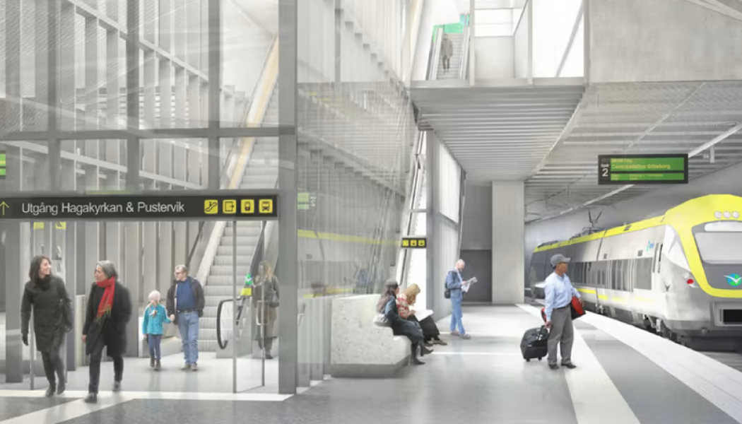 Västlänken Station Haga. Bild: Abako Arkitektkontor
