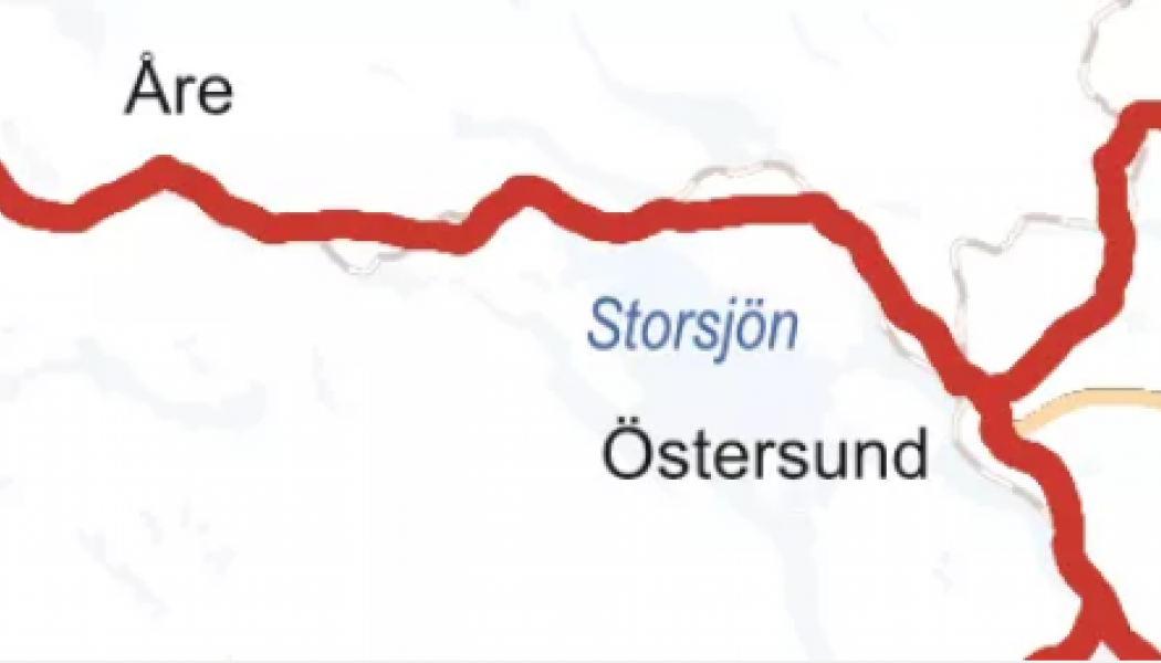 Cirka 100 mil väg genom Gävleborg, Dalarna, Västernorrland och Jämtland ska åtgärdas. Karta: Trafikveket