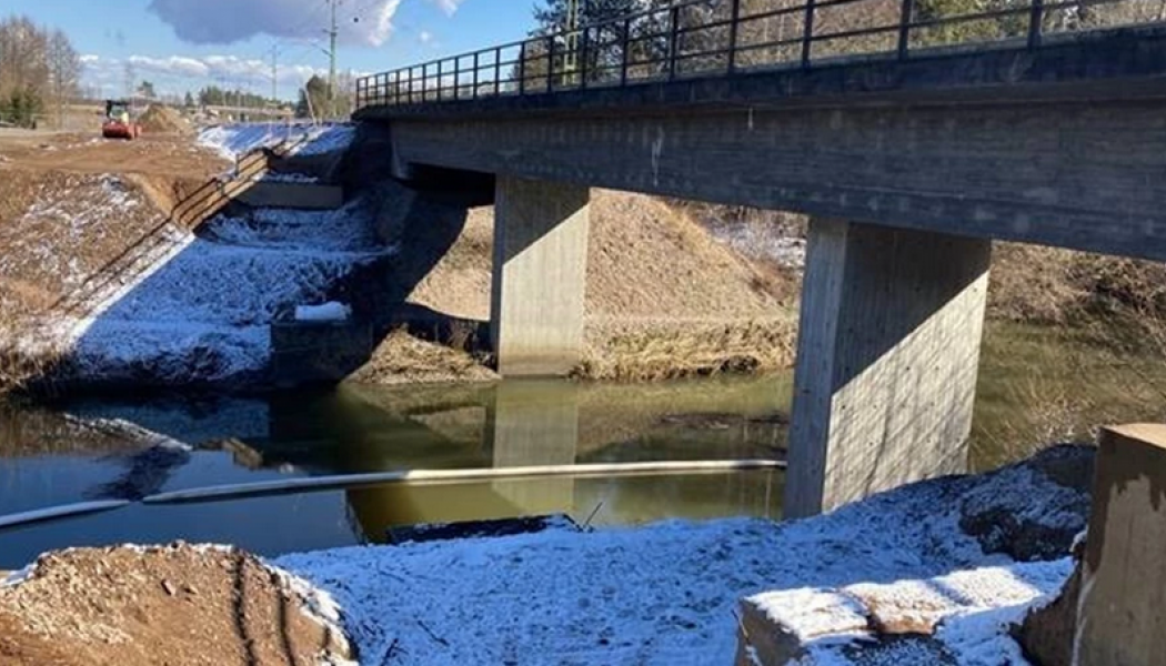 I samband med dubbelspårsbygget mellan Ängelholm och Maria bygger Trafikverket flera nya broar. Foto: Trafikverket