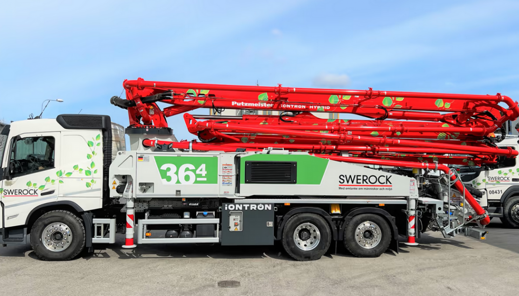 Hybridpumparna kör på HVO fram till arbetsplatsen där det kopplas till elnätet. Foto: Swerock