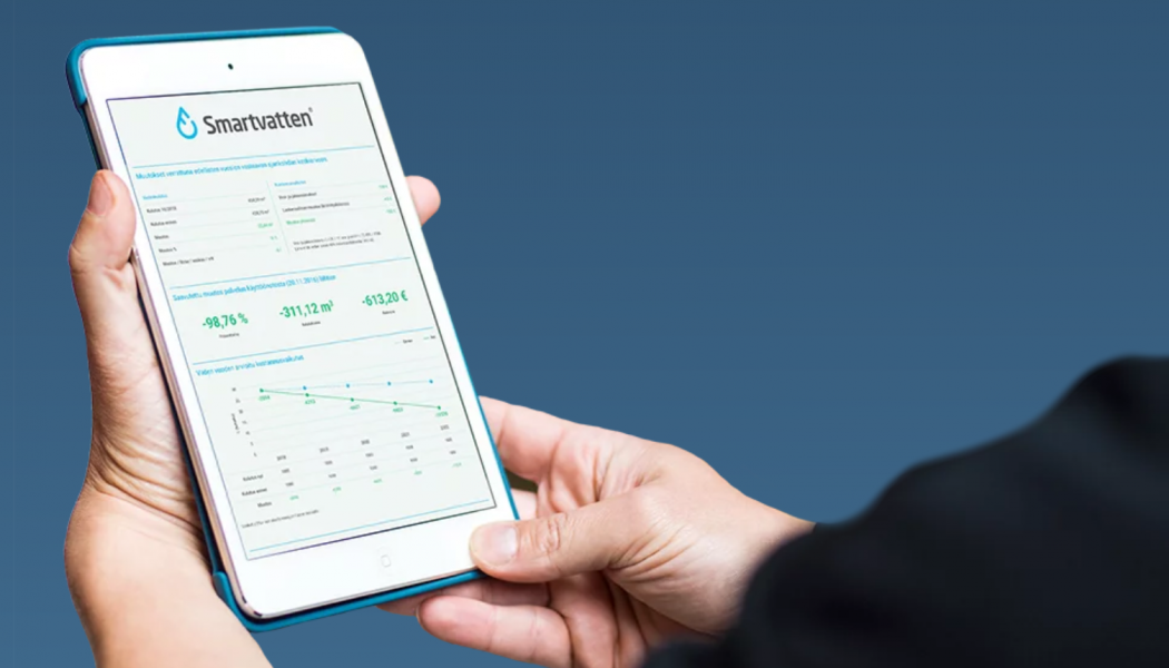 Med Smartvattens tjänst kan fastighetsägare läsa av vattenanvändningen i realtid. Foto: Smartvatten