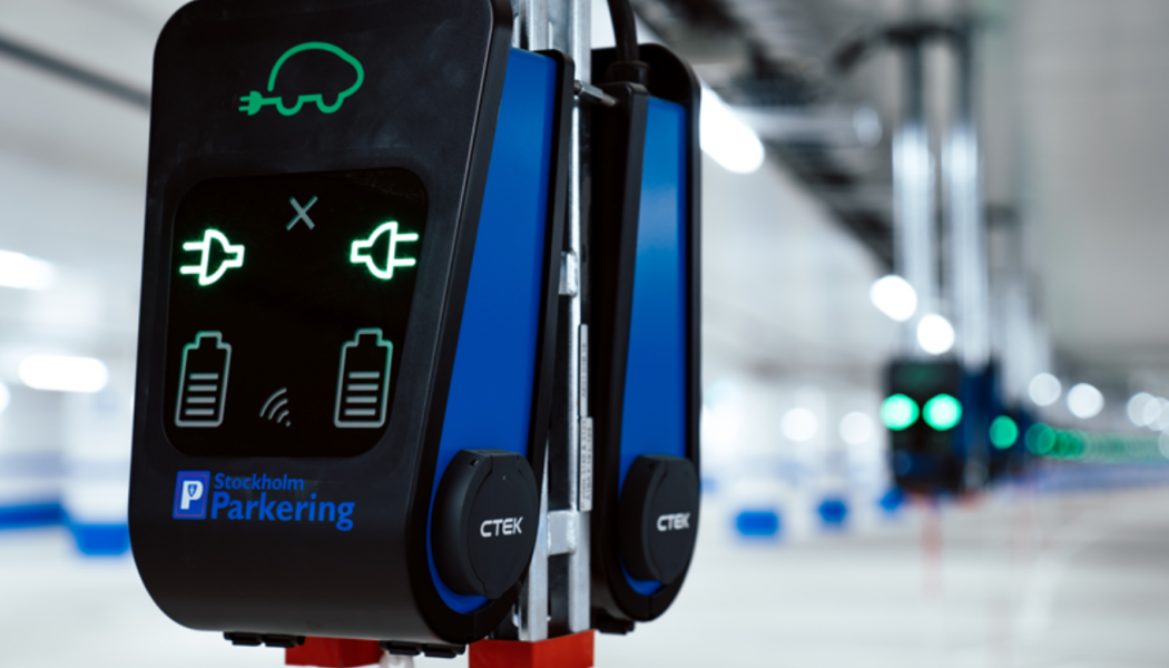 Tusen p-platser i Norra stationsparken blir utrustade med laddstationer från CTEK. Foto: CTEK
