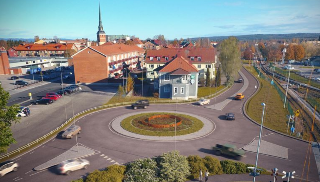 Ombyggnaden av väg 70 genom Moraska göra vägsystemet mer lättåtkomligt. Foto: Peab