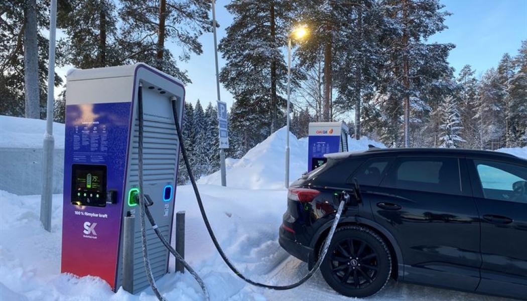 Elbilsladdning Fotograf: Skellefteå Kraft