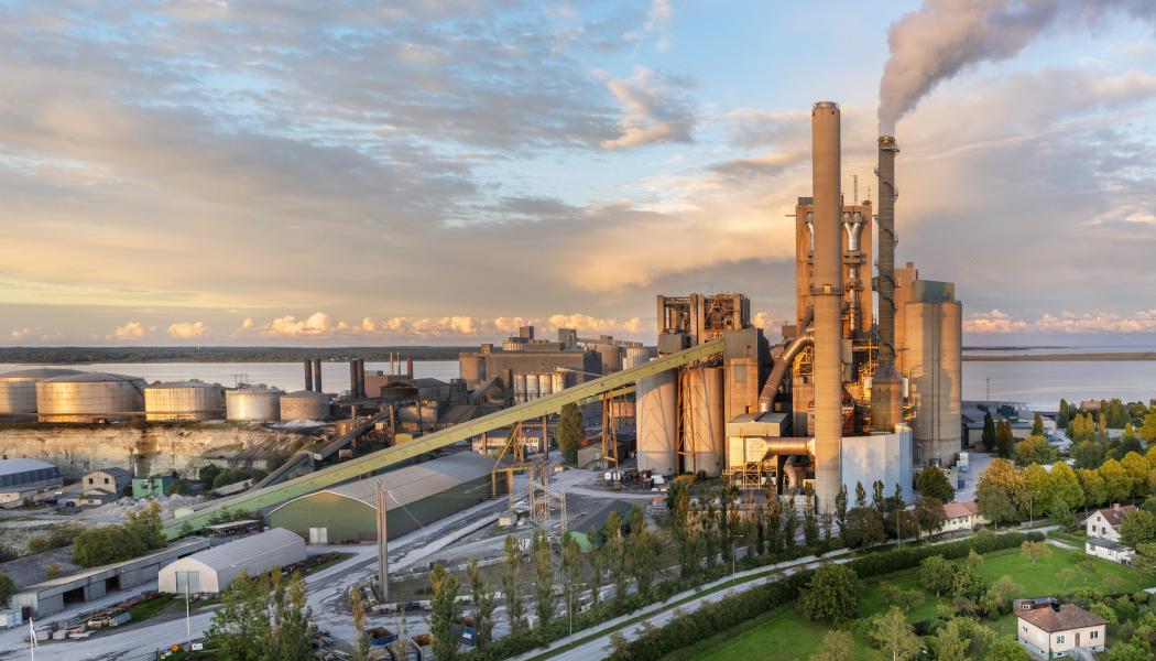 Cementfabriken i Slite. Pressbild: Heidelbergs Materials