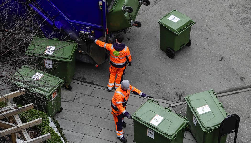 Soptömning i Stockholm. Foto: IVL