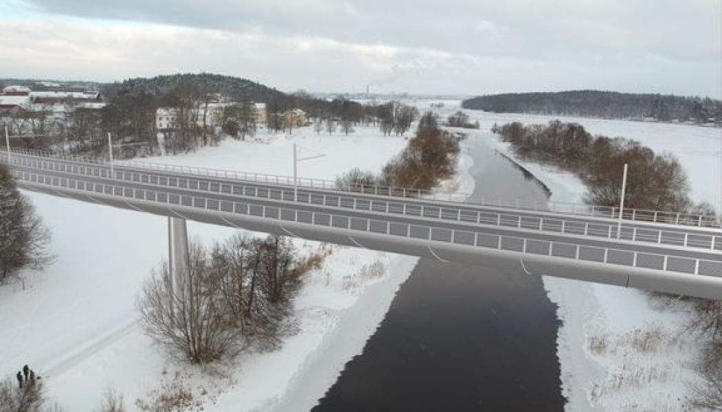 Bron över Fyrisån ska koppla samman Uppsalas sydöstra och sydvästra delar med den nya tågstationen som ska byggas i Bergsbrunna.