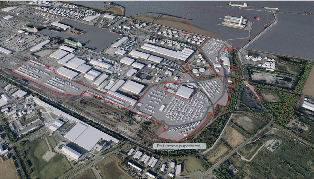 Illustration av färjeterminalen i Immingham. Bild: Stena Line