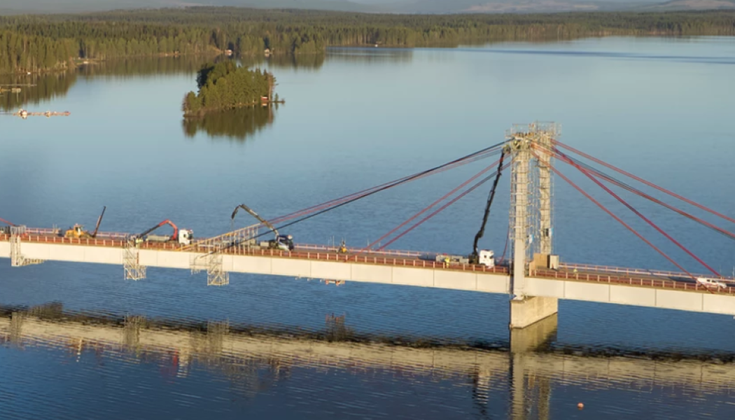 2024 börjar arbetet med att höja bärigheten på bron. Foto: Trafikverket