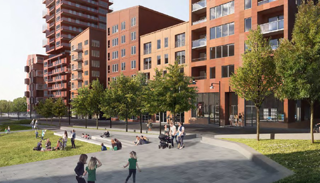 Arbetet omfattar spontning, sprängningsarbete, ledningsarbete, anläggning av betongmurar, plantering av träd, buskar samt grönytor. Bild: Svevia 