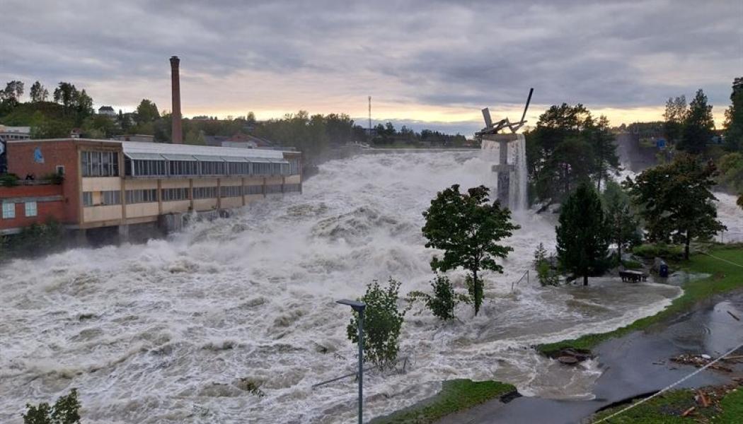 Stormen Hans i Norge. Foto:  NVE