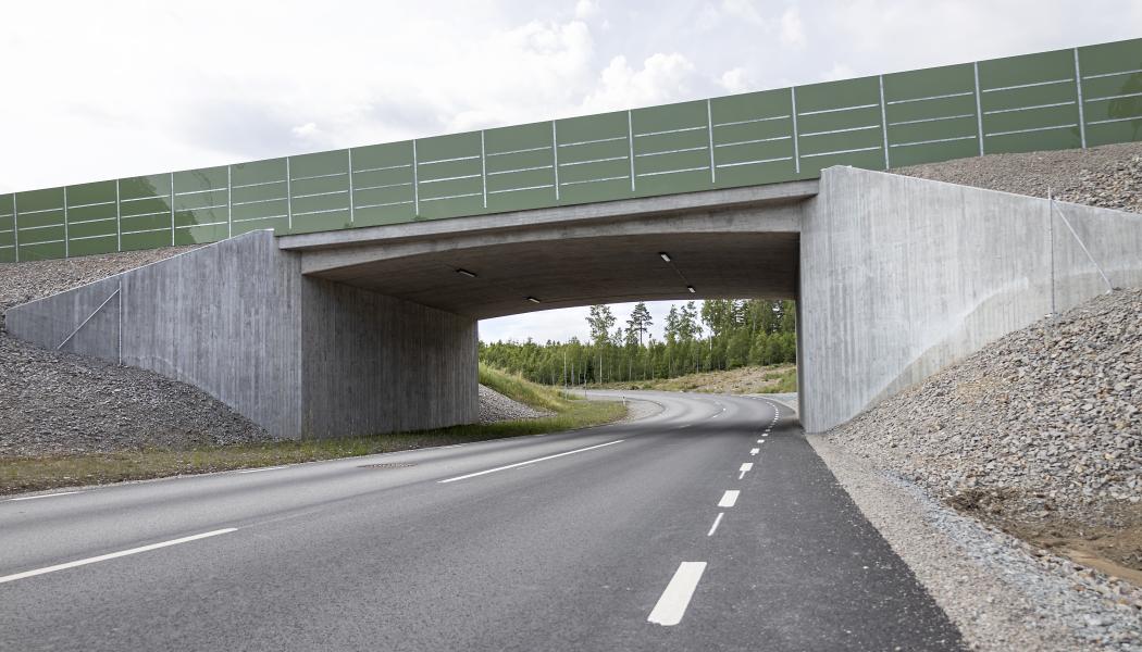 Bron på riksväg 23 göts med ECO-Betong med halverad klimatpåverkan Fotograf: Swerock


