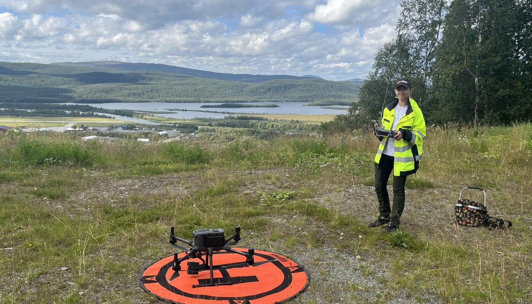 Inmätning i Hemavan för utveckling av deras natur och rekreationsområden. Foto: Swescan