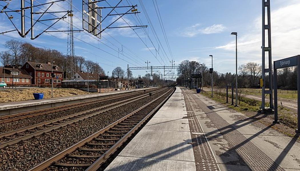 Tjörnarps station mot syd. Foto: Johannes Scherman/Wikimedia Commons