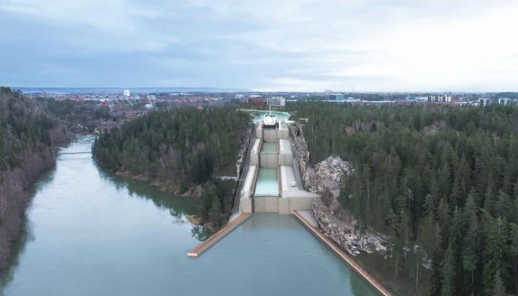 Alternativ Nord, vy från Göta älv. Foto: Trafikverket