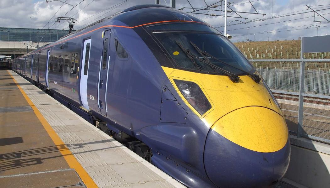 Snabbtåg vid Ebbsfleet International station i England. Foto: Creative Commons Lic. Kredit: Sunil060902 