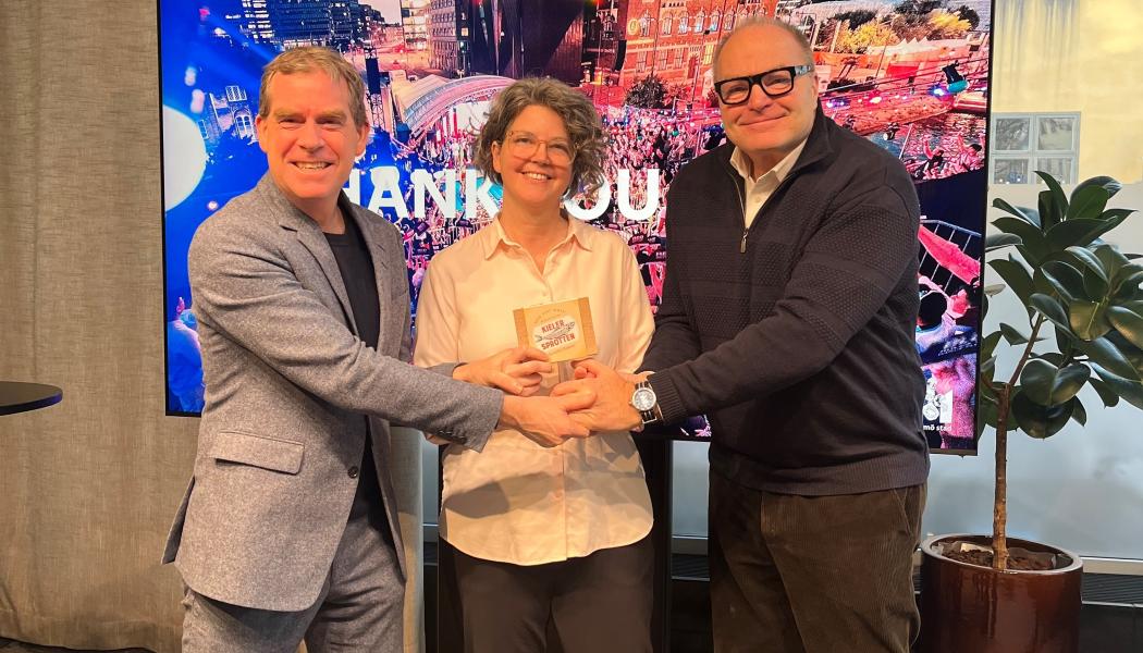 Från vänster: Ulf Kämpfer, Överborgmästare City of Kiel, Sofia Hedén (S), miljökommunalråd i Malmö stad och ordförande för STRING Megaregion 2026, Thomas Becker, VD STRING Megaregion