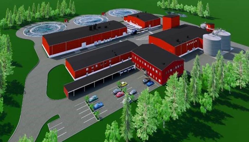 Illustration av det nya reningsverket som ska byggas. Bild: Enköpings kommun