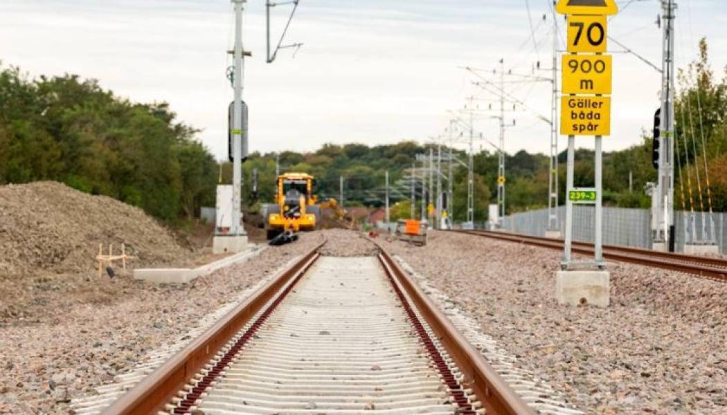 Halva tågstoppet avklarat. Foto: Trafikverket