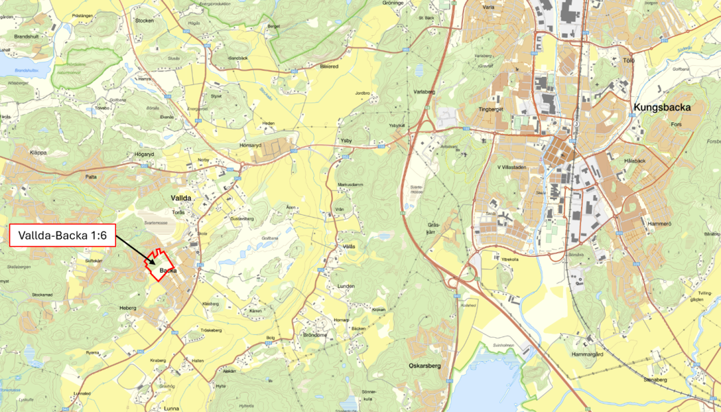 Vallda-Backa 1:6. Bild: Bjerking