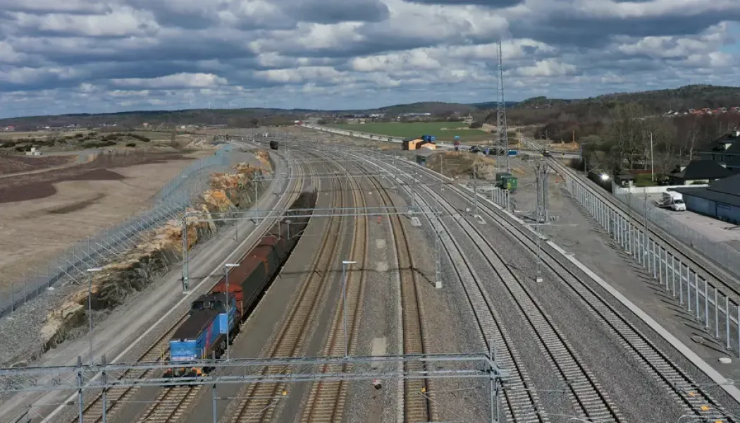 Varbergstunnelns spårområde Foto: Implenia Sverige AB/Trafikverket