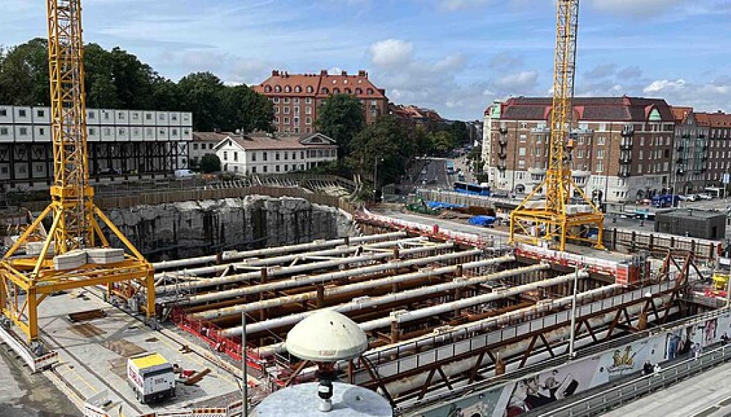 Västlänken Korsvägen sommaren 2023. Foto: Wikimedia Commons