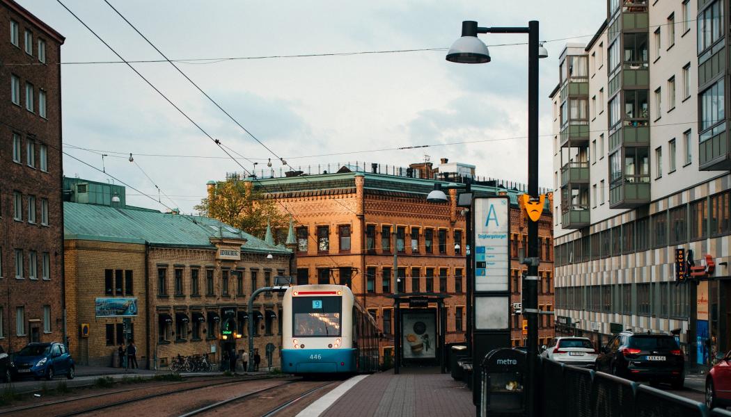 Spårvagn i Majorna. Foto: edvin johansson/unsplash