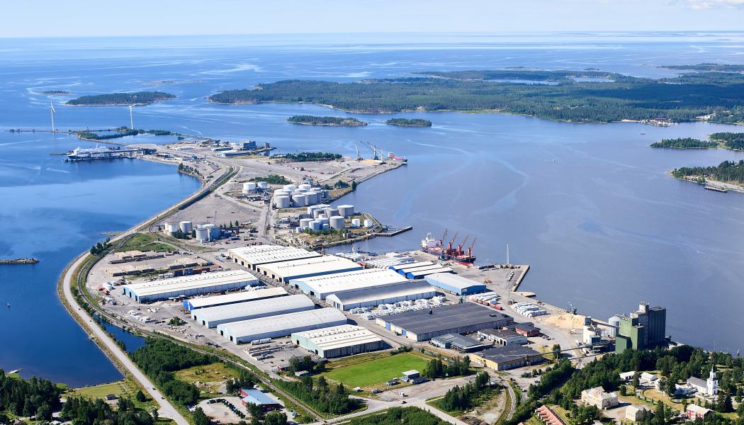 Vy över Umeå Hamn, Foto: Lars Lindh