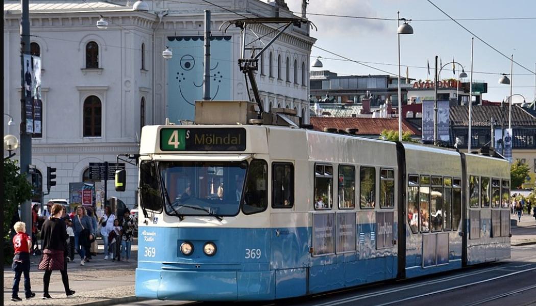 Linje 4 får sällskap igen av linje 2 till Mölndal.
Foto: Wikimedia Commons
