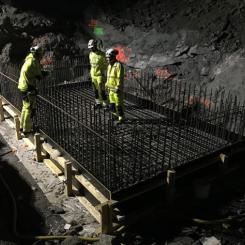 Framtida teknikutrymme för station Sofia, 105 meter under Stigbergsparken. Foto: Implenia Sverige AB