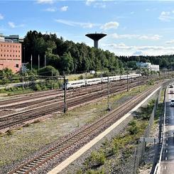 Flemingsbergs station i Huddinge kommun i Stockholms län, Sverige. Foto: Sinikka Halme/Wikimedia Commons