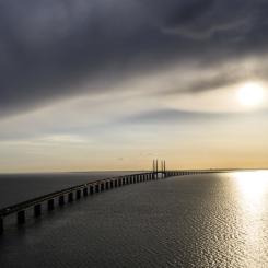 Johan Nilsson/TT: Öresundsbron har slagit sitt tidigare månadsrekord, som sattes i juli 2019. Arkivbild.
