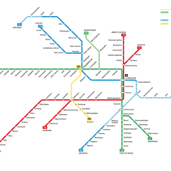 ​
På tunnelbanans linjekarta har den nya förbindelsen mellan Fridhemsplan och Älvsjö med sex nya stationer fått färgen gul.

​